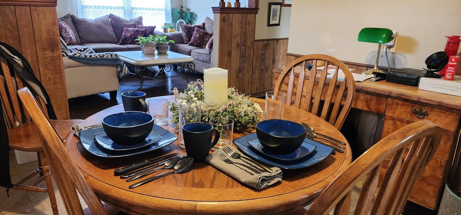 Gibson Elite Soho Lounge Square Reactive Glaze Stoneware Dinnerware Set, Service for 8 (40pc), Red/Black customer photo 2