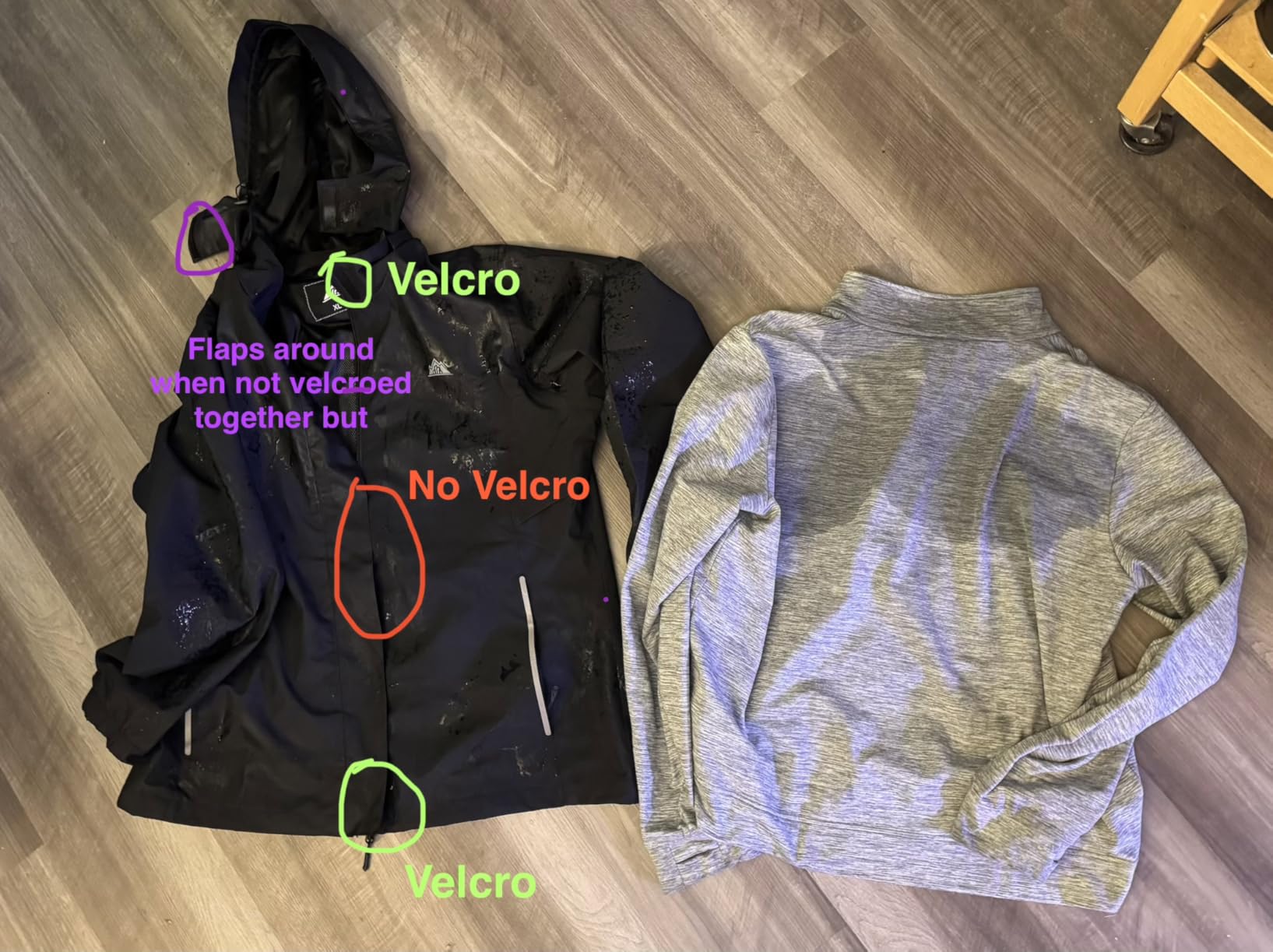 MOERDENG Women's Rain Jacket Hooded Hiking Jacket Softshell Windbreaker customer photo 2