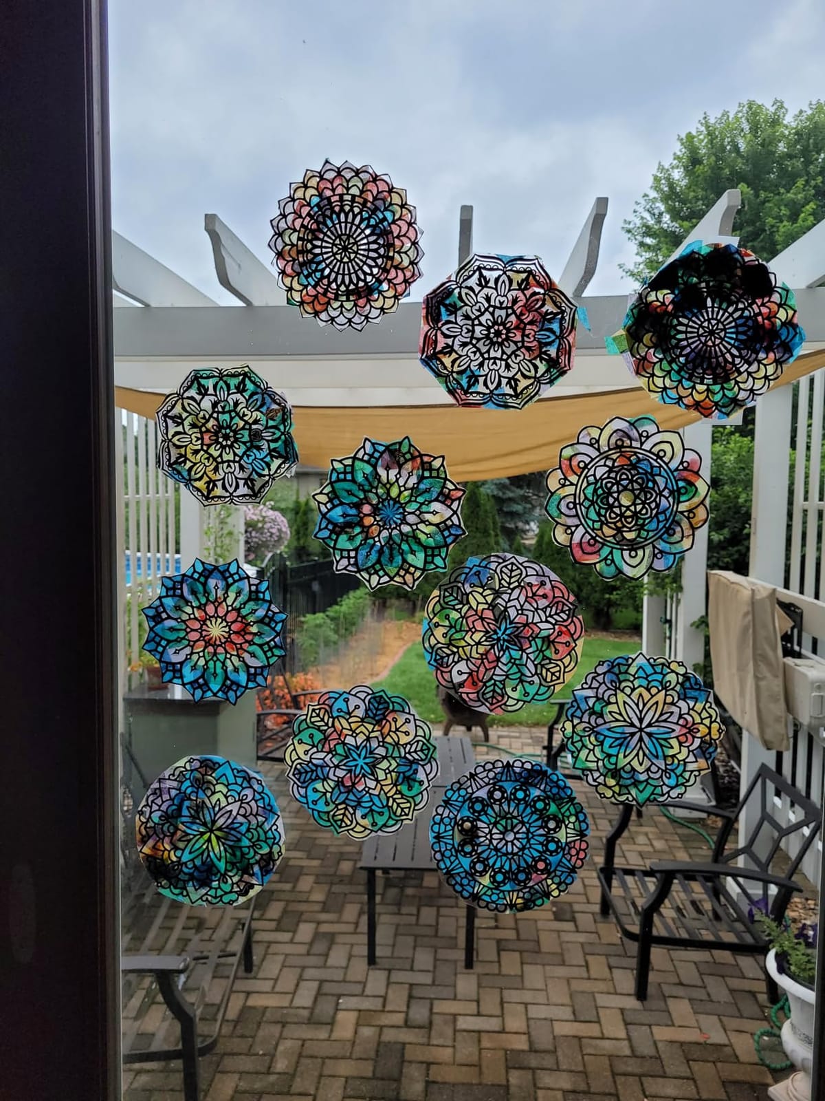 Tinlade 18 Pack Mandala Window Clings DIY Kit Stained Glass Kit Suncatchers customer photo 1