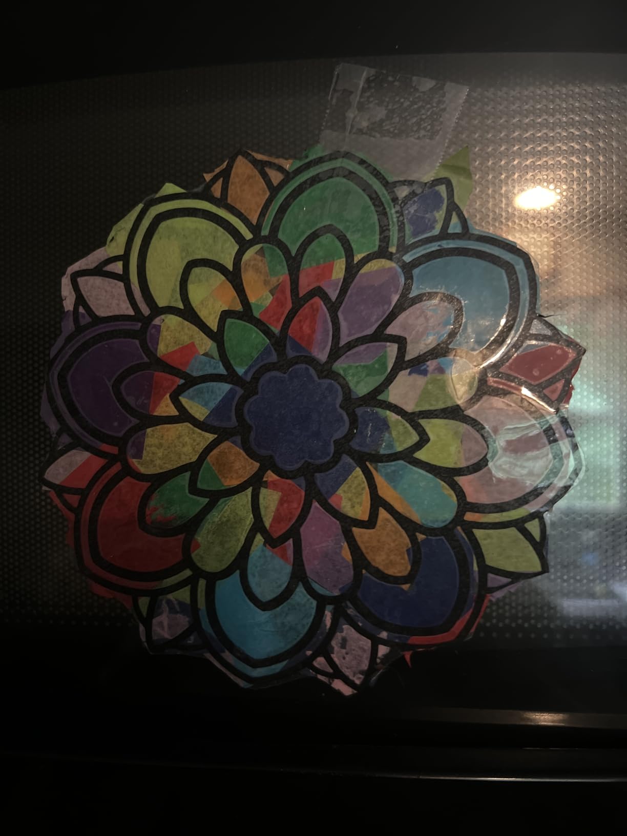 Tinlade 18 Pack Mandala Window Clings DIY Kit Stained Glass Kit Suncatchers customer photo 2