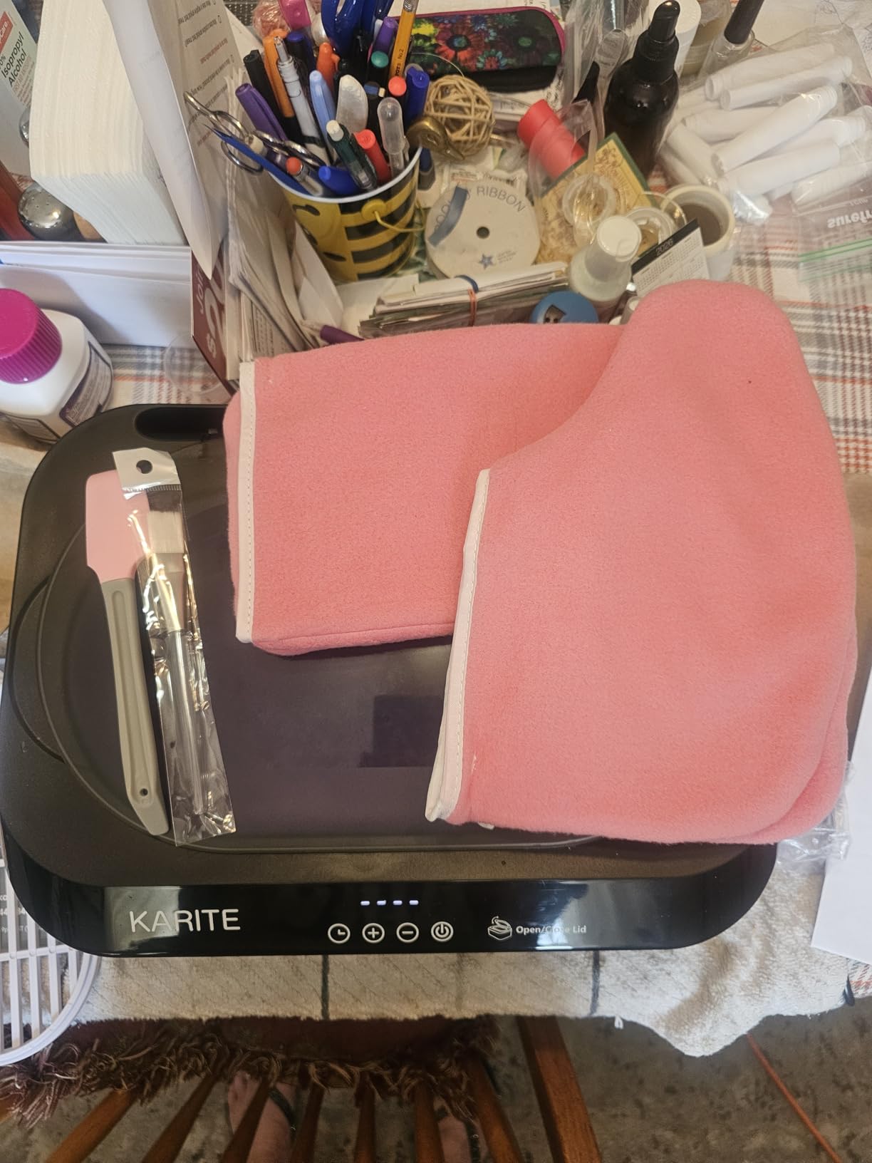 KARITE Paraffin Wax Machine for Hands and Feet with Auto Open Lid, Paraffin Bath,20Min Fast Wax Meltdown, Precision Temperature Control, 4500ml Paraffin Warmer with 8Pack Refills customer photo 1