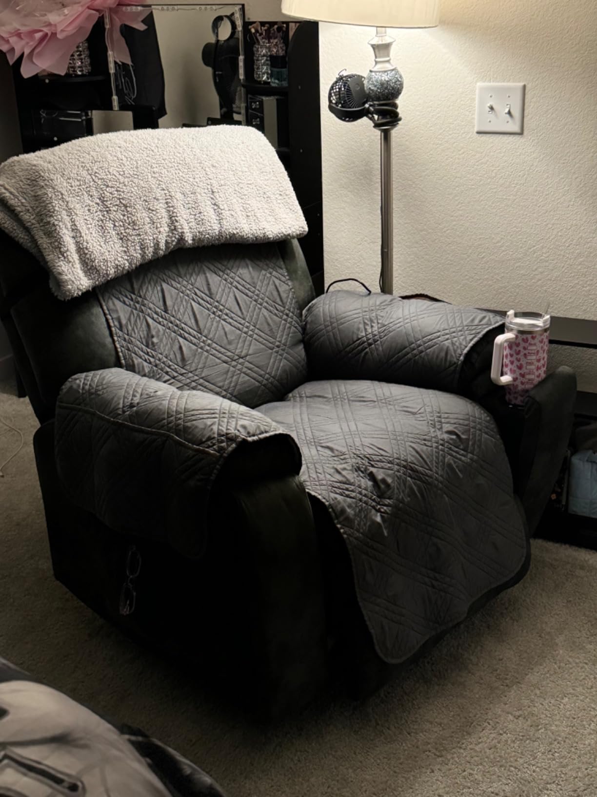 CANMOV Large Power Lift Recliner Chair with Massage, Heat, and USB for Elderly, Overstuffed Wide Recliners, Heavy Duty and Safety Motion Reclining Mechanism, Gray customer photo 1