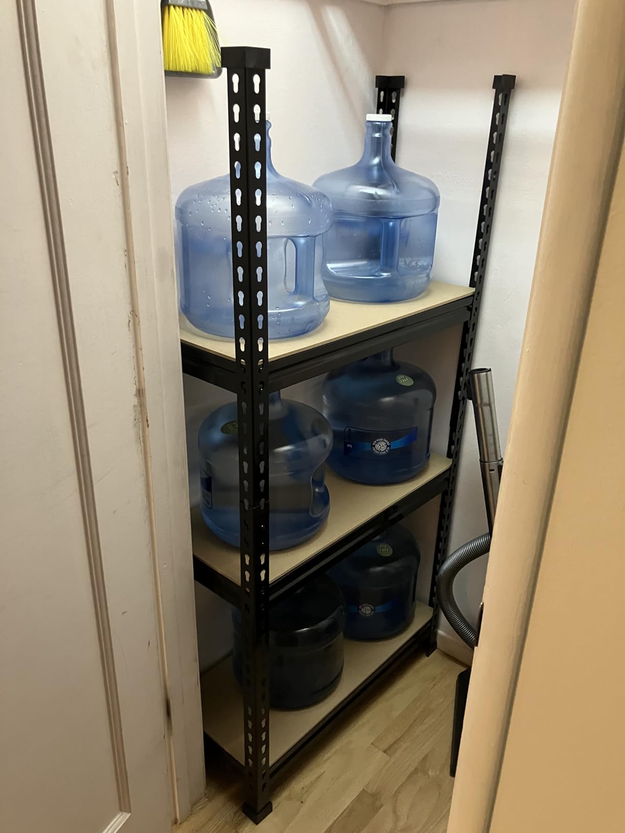 PrimeZone 5-Tier Garage Storage Shelves, Adjustable Metal Shelving, Black customer photo 2