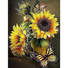 DKHDBD Diamond Painting Kits for Adults, 12x16 Inch DIY Paint by Numbers for Adults Beginner, DIY Full Drill Diamond Dots Paintings Picture Arts Craft for Home Wall Art Decor (Yellow Butterfly) customer photo 1