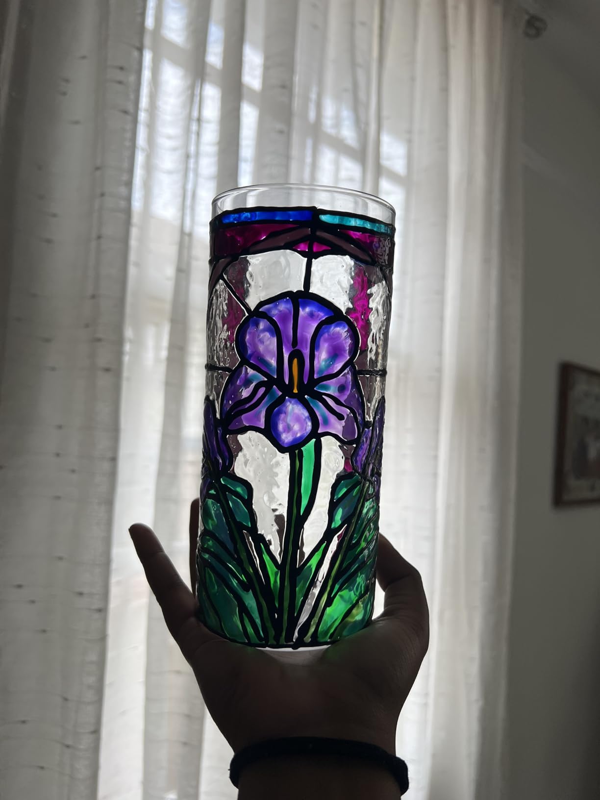 Gallery Glass PROMOGGJL22 Jewel Tones Stained Glass Painting Kit, 8 Piece Glass Paint Set for DIY Arts and Crafts, Perfect for Beginners and Artists customer photo 2