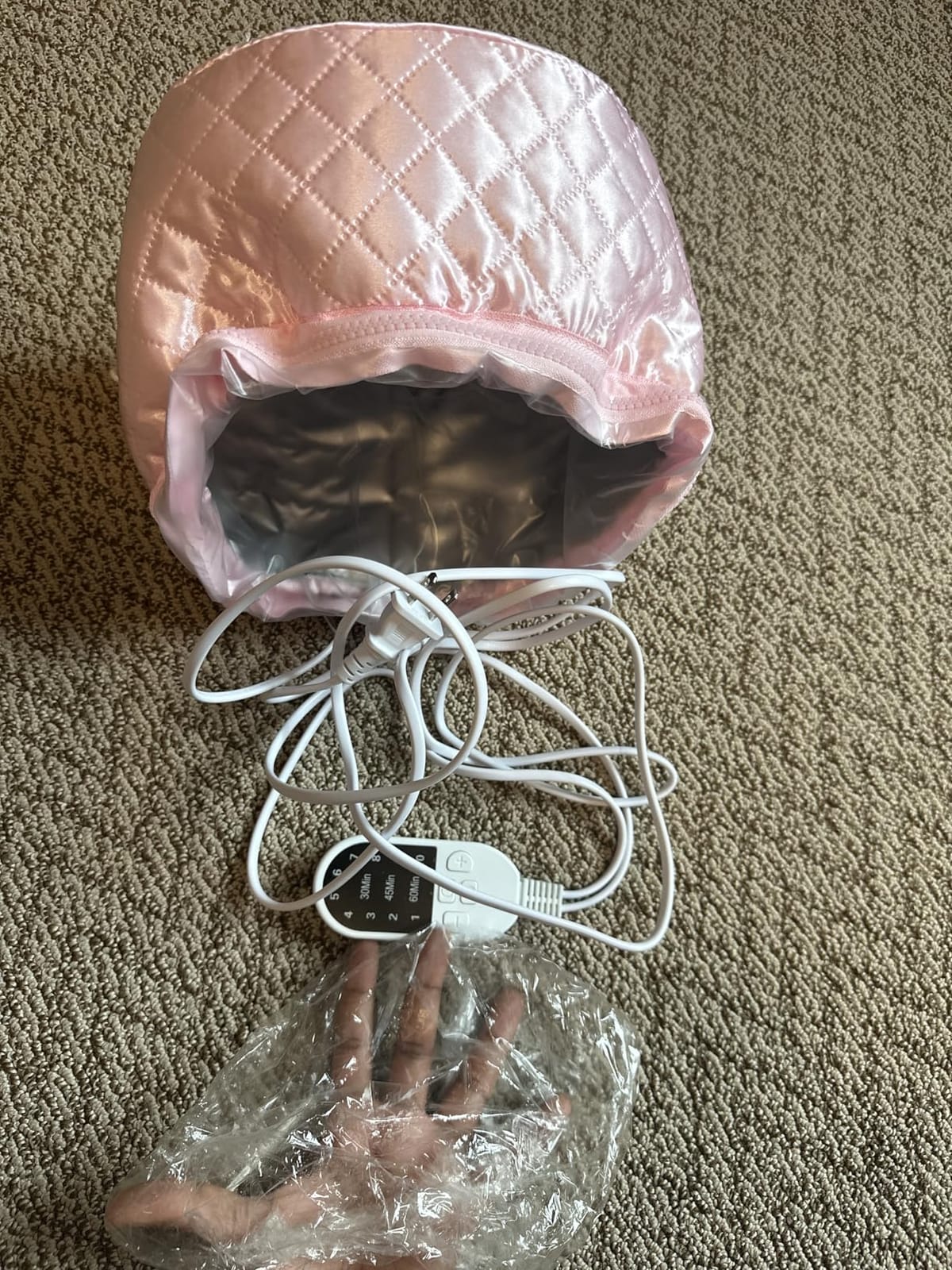 Hair Steamer for Natural Hair Home Use w/10-level Heats Up Quickly, Heat Cap for Deep Conditioning - Thermal Heat Cap for Black Hair, Great for Deep Conditioner (Black) customer photo 2