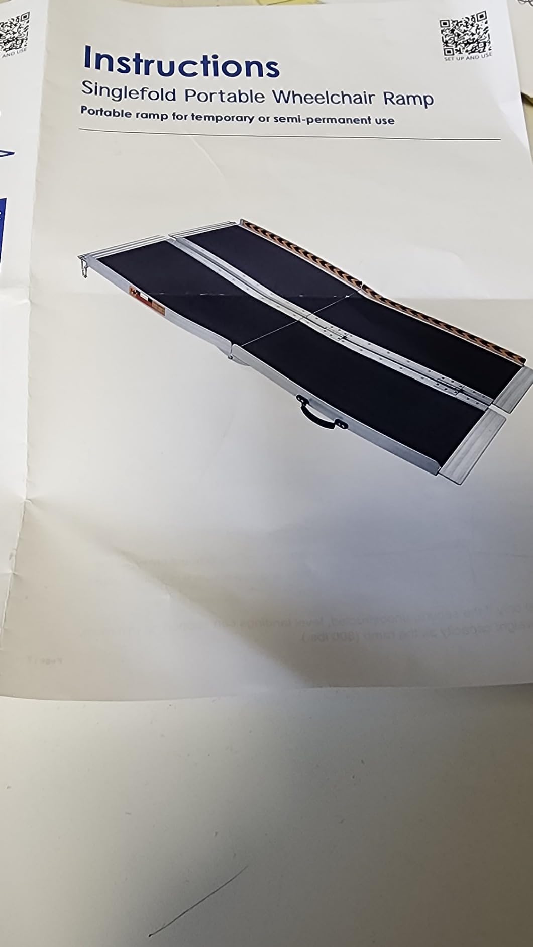 FACHNUO 8FT Portable Wheelchair Ramp for Home Steps, with Support Legs customer photo 2
