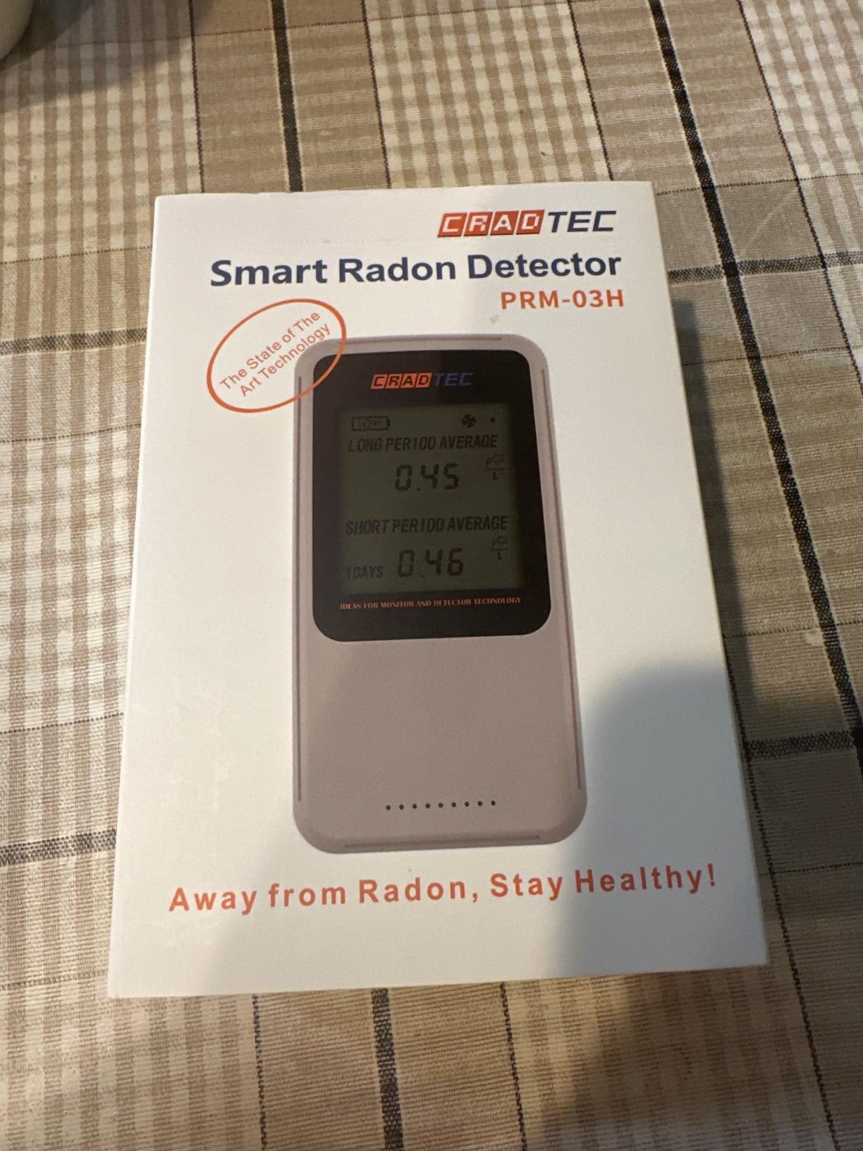 Digital Radon Detector III, White, Radon Monitor, Radon Meter, Tempered Glass, Short Term and Long Term Result, Portable, Easy to Use, 3 AAA Batteries, Switchable Between Bq/M3 and pCi/L customer photo 2