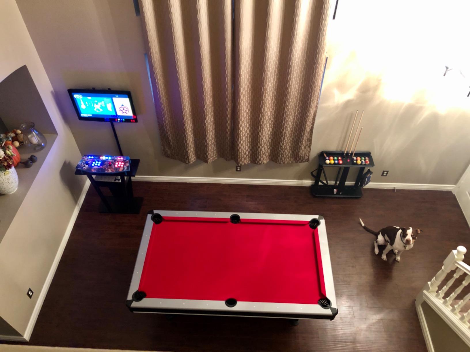 RACK Scorpius 7-Foot Multi-Game Pool Table - Full-Size Billiards with Table Tennis Top customer photo 2