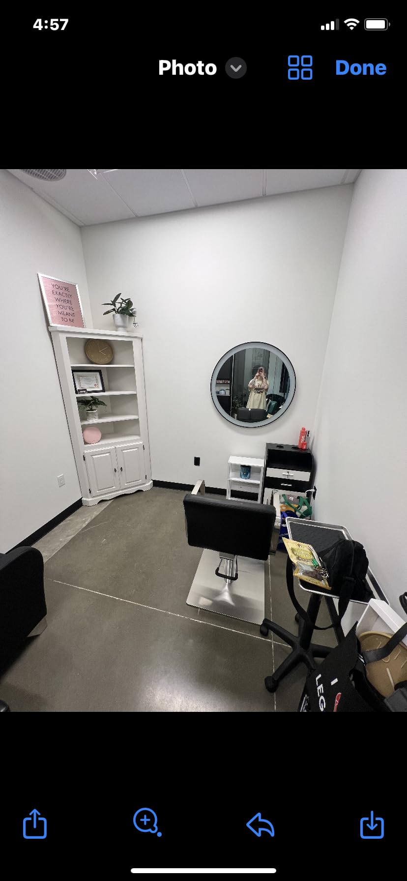 Salon Station,Trolley Cart with Wheels,Storage Cabinet,Black customer photo 1
