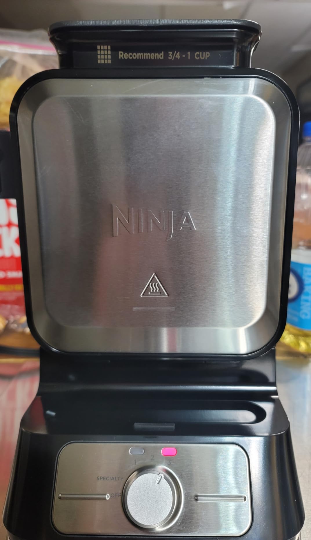 Ninja Belgian Waffle Maker Pro, 5 Shade Settings, Black/Silver, BW1001 customer photo 2