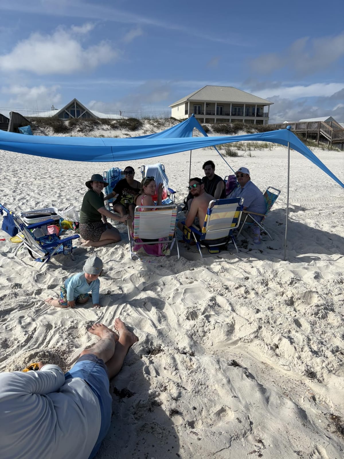 YENGIAM 11x11 FT Beach Canopy Beach Tent Sun Shelter Beach Shade Canopy customer photo 1