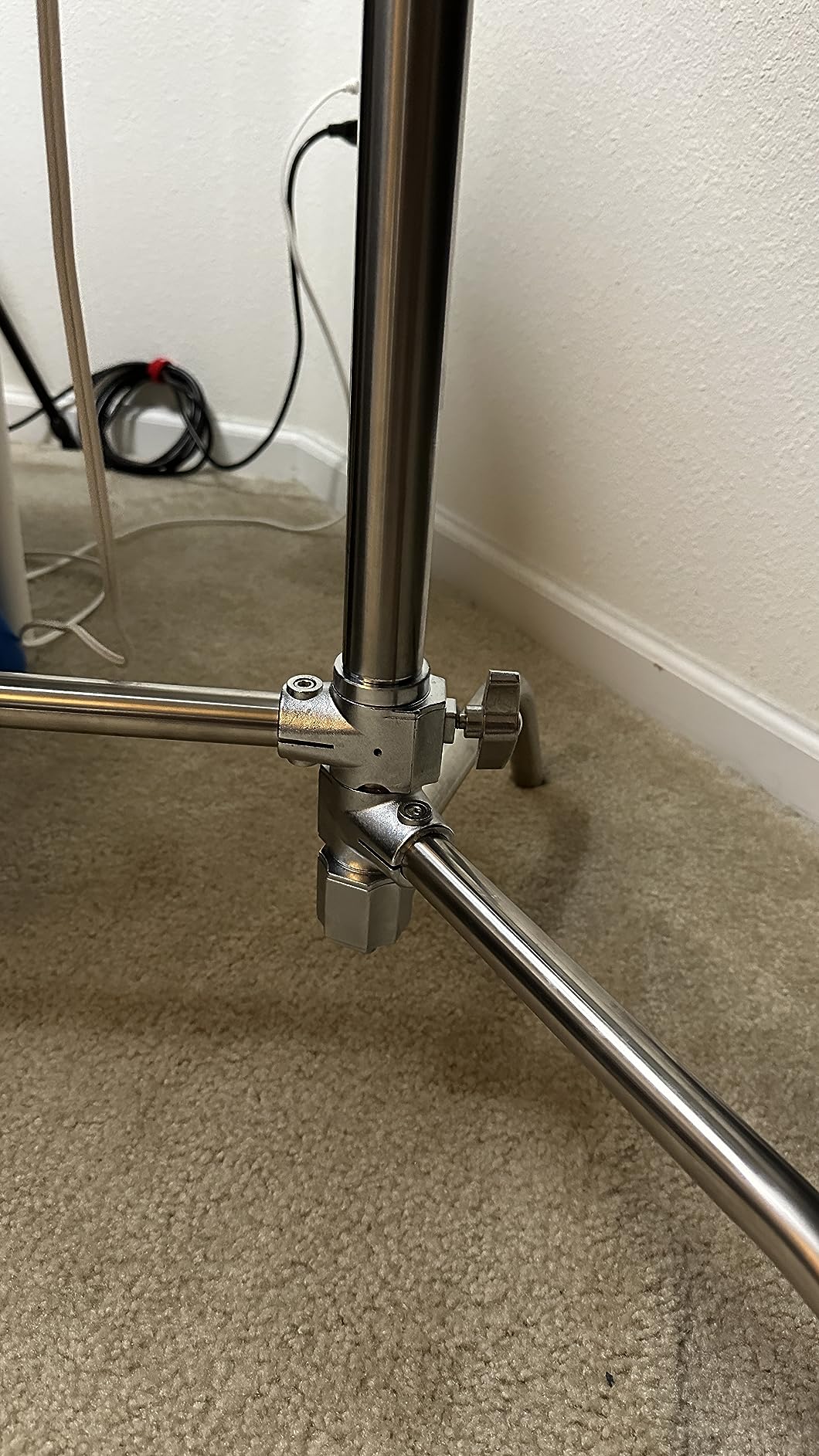 C Stand With Boom Arm - Photography Light Stand, Max Height 10.5ft/320cm, 4.2ft/128cm Holding Arm, Stainless Steel Heavy Duty Silver (CXJH01) customer photo 2
