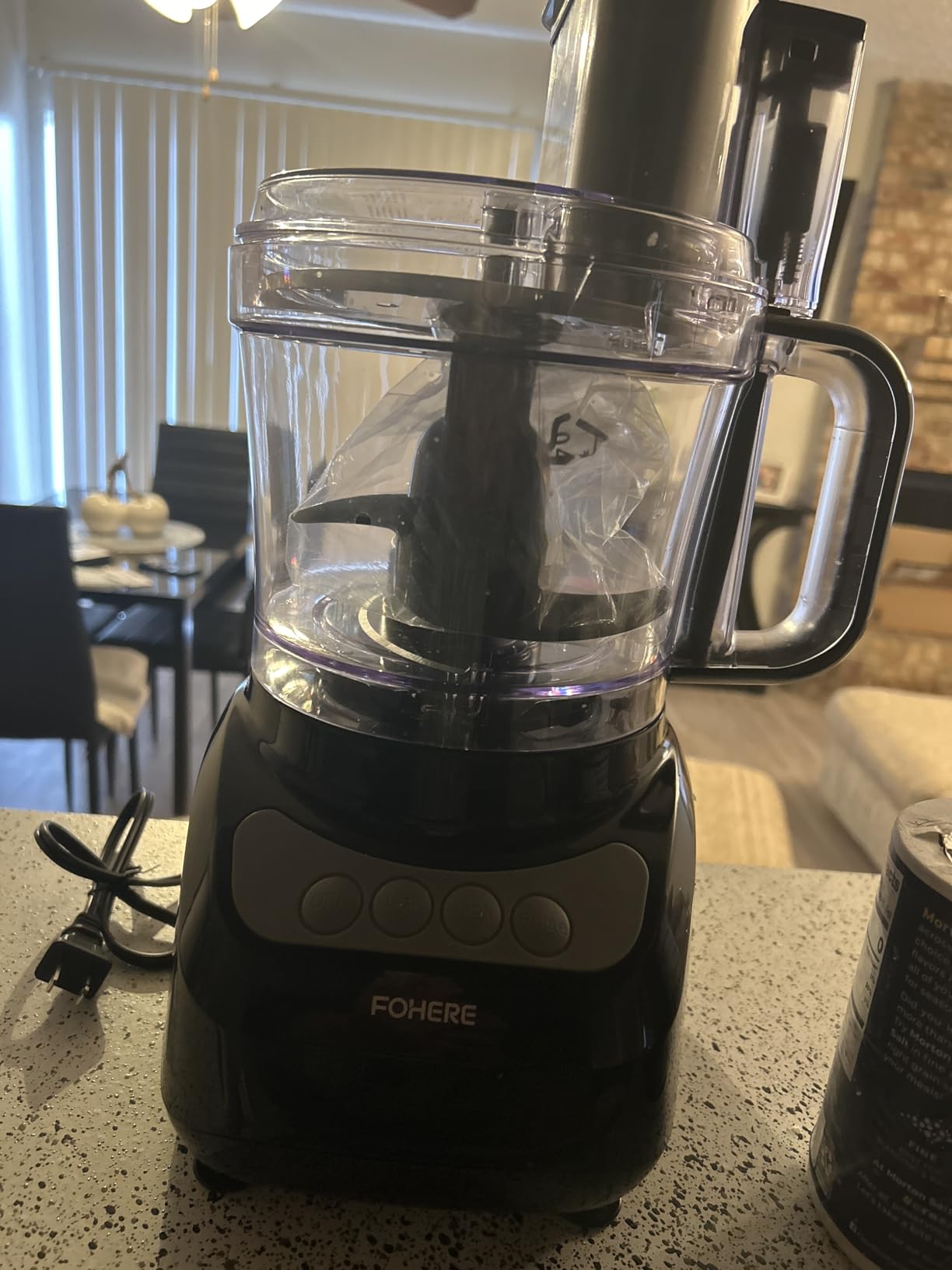 FOHERE Food Processor, 12 Cup, 2-in-1 Feed Chute Procesador de Alimentos Electrico, 500W, BPA Free, Stainless Steel, Procesador de Alimentos for Mincing, Dicing, Shredding, Puree & Kneading Dough customer photo 1