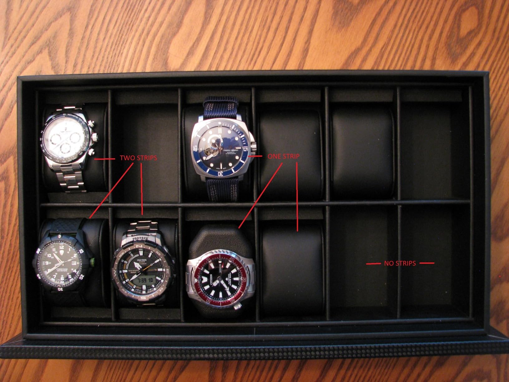 Glenor Co Watch Box for Men - 12 Slot Luxurious & Masculine Watch Case, Sturdy Hinges, Large Watch Holder, Glass Top Watch Organizer for Men - Metal Accents - PU Leather Brown customer photo 1