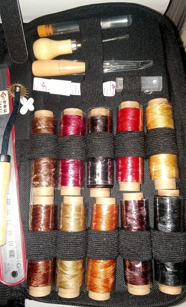 60 Pcs Leather Working Kit Leather Crafting Kit Leathers Sewing Kit customer photo 2