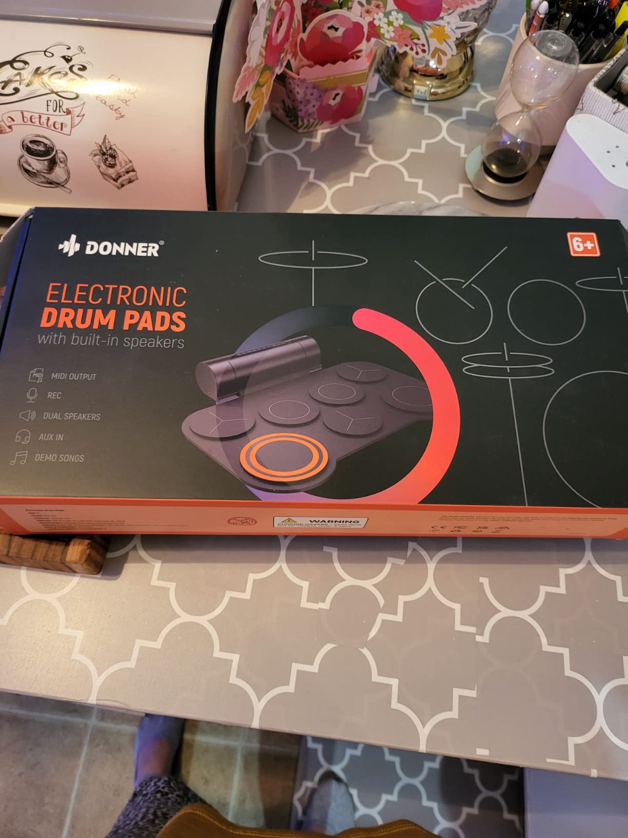 Donner Electronic Drum Set, 7 Pads Electric Drum Pad Roll Up Quiet Drum Pad Built-in Speaker, 40 Drum Lessons Included, Kids Holiday Christmas & Birthday Gift Instrument Toys(DED-20) customer photo 2