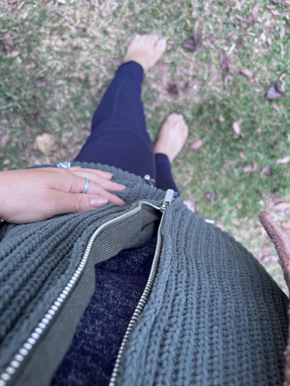 HIGHDAYS 3 Pack Fleece Lined Leggings Women with Pockets Warm Winter customer photo 2
