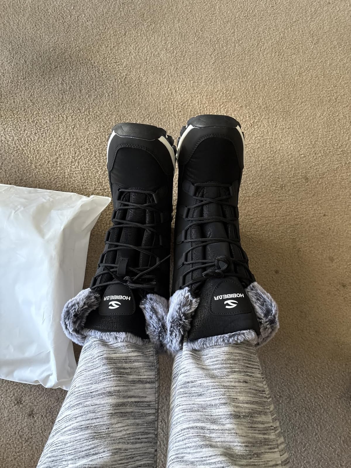 HOBIBEAR Women's Winter Snow Boots Warm Faux Fur customer photo 1