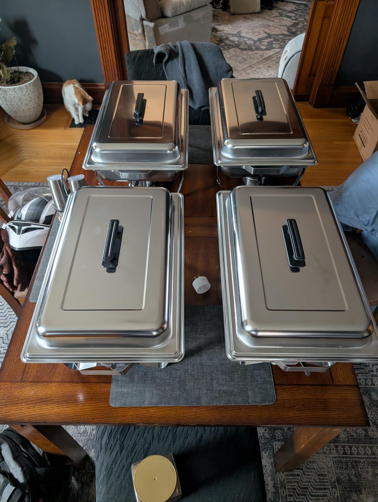 IMACONE Rectangular Chafing Dish Buffet Sets of 4, 8QT customer photo 1