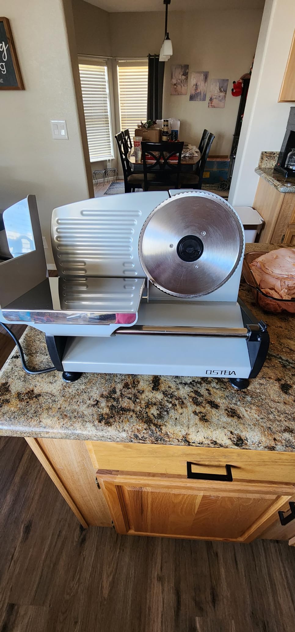 OSTBA Electric Meat Slicer with Two 7.5” Stainless Steel Blades, 200W customer photo 2