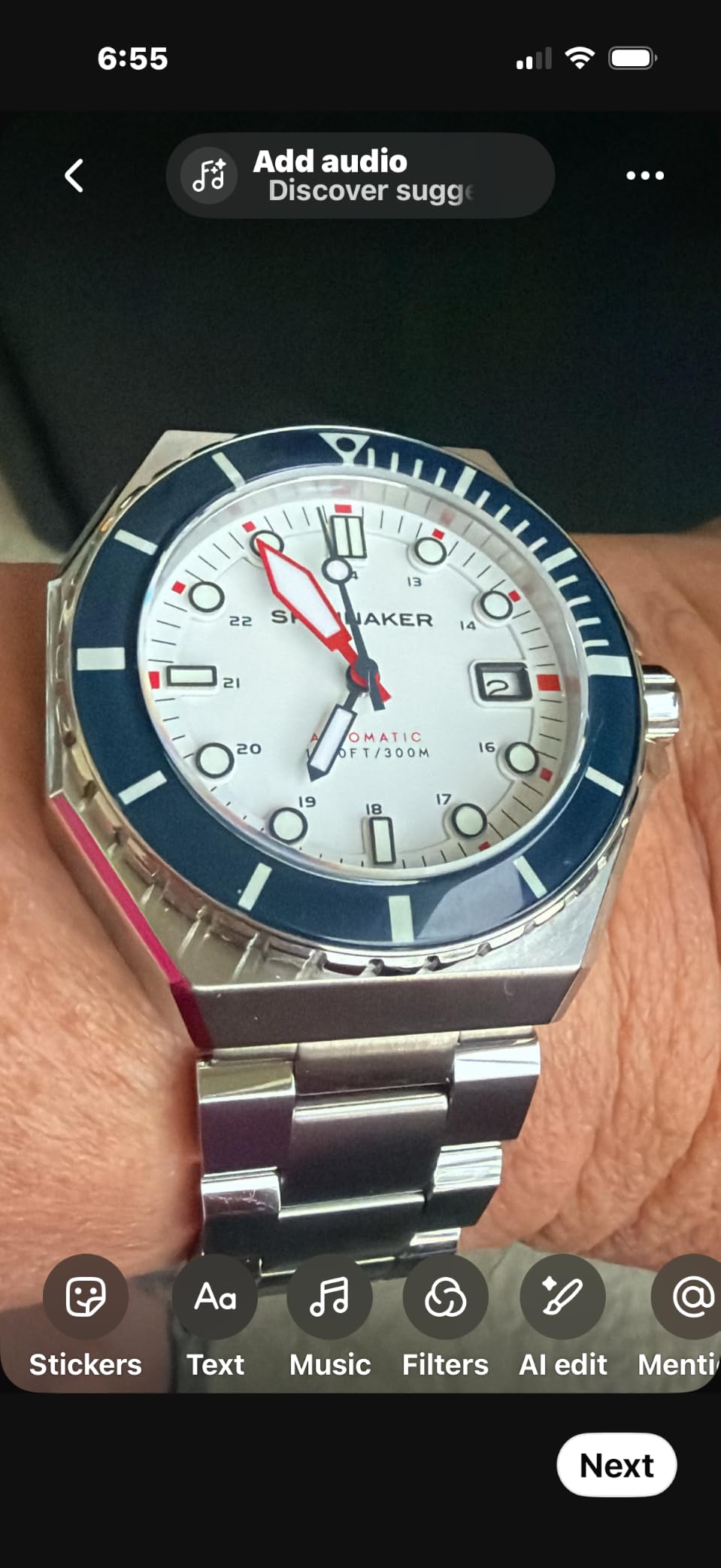 Spinnaker Dumas Men’s Watch - Automatic Dive Watch for Men, 44mm Stainless Steel Case, Stainless Steel Strap, Water Resistant 300m, SP-5081 customer photo 1