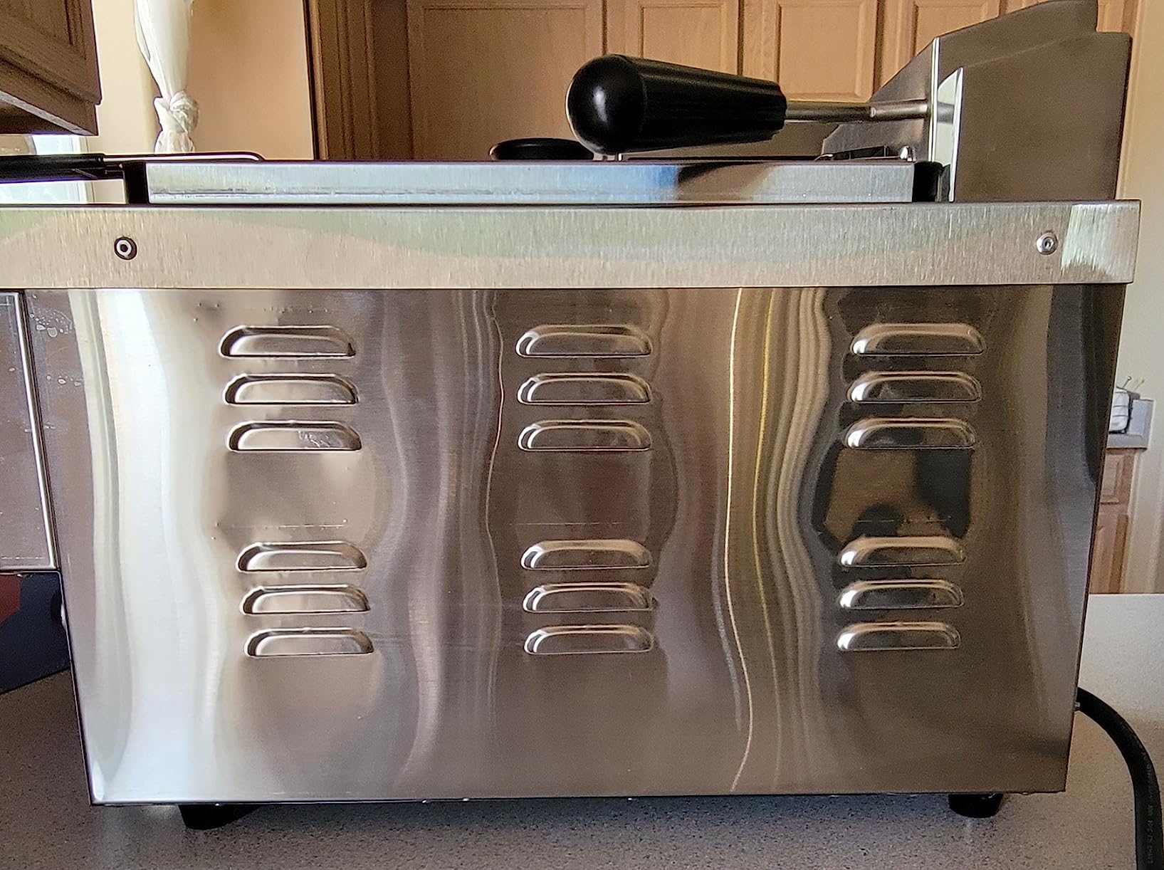 CROSSON 6L Electric Countertop Deep Fryer Extra Large with Drain,Timer,Basket and Lid for Restaurant Use 120V,1800W Commercial Deep Fryers customer photo 2