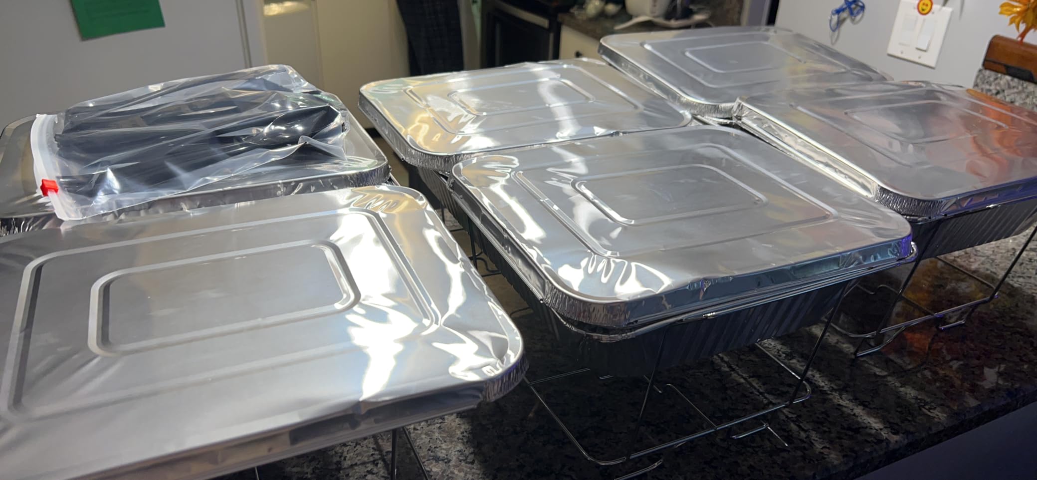 Large Full Size 33-Pcs Disposable Chaffing Buffet with-Covers, Utensils, Fuel Cans – Premium Chafing Dish Set for Events, Parties, Catering customer photo 1