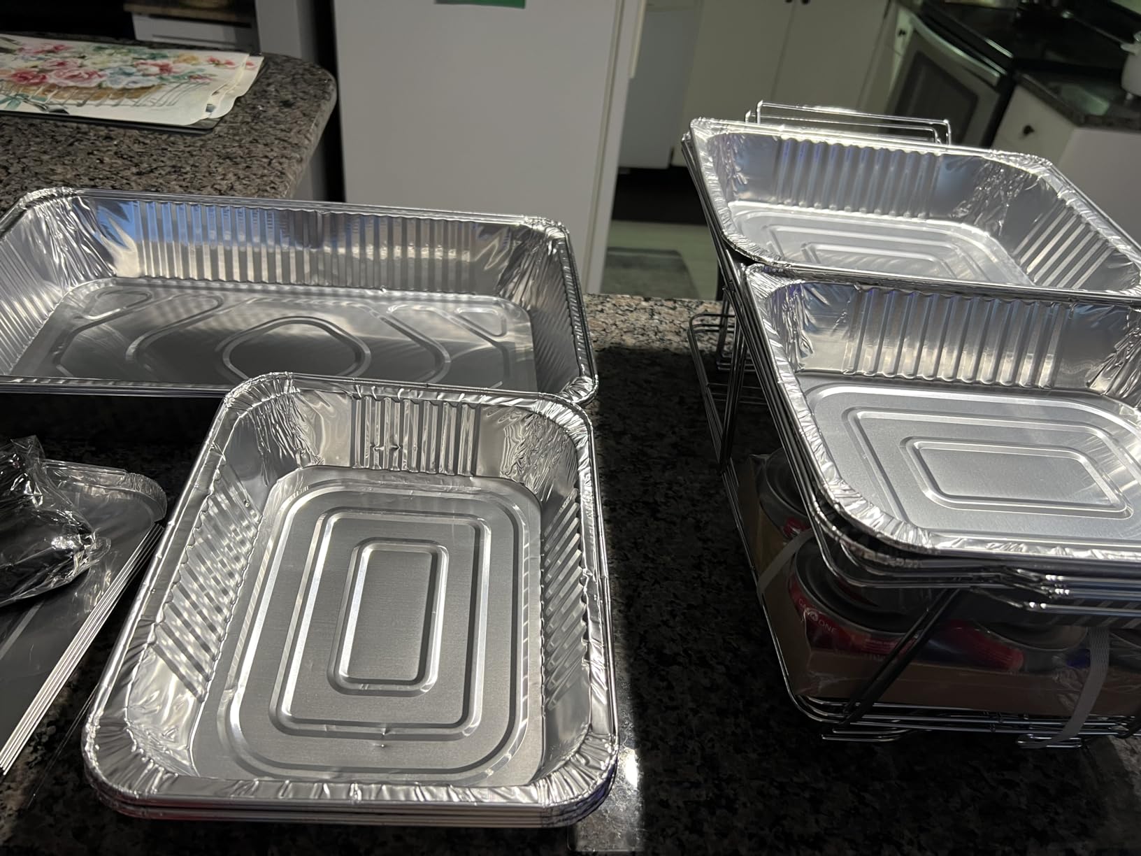 Large Full Size 33-Pcs Disposable Chaffing Buffet with-Covers, Utensils, Fuel Cans – Premium Chafing Dish Set for Events, Parties, Catering customer photo 2