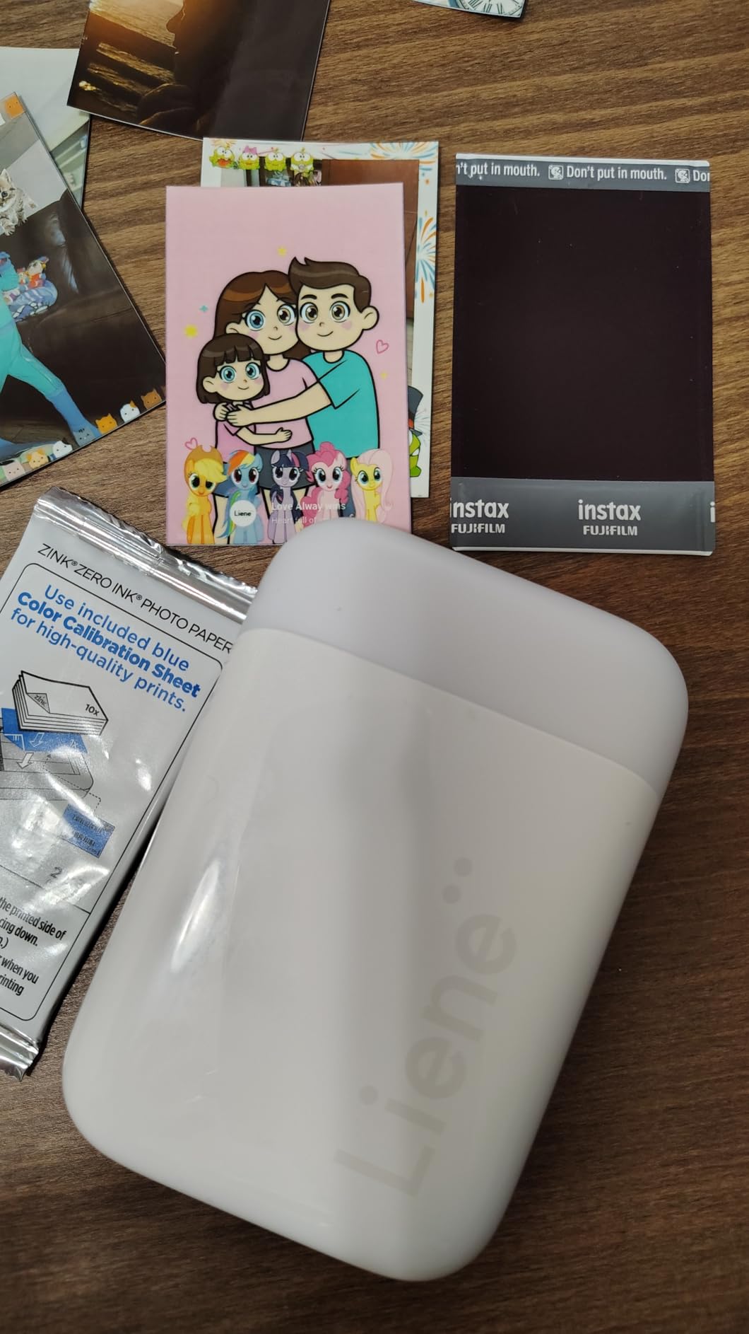 Liene Pearl K100 2x3” Photo Printer, Mini Instant Portable Color Picture Printer Bundle 50 Zink Adhesive Paper, Bluetooth 5.2 Compatible w/iOS & Android Small Phone Sticker for iPhone Smartphone White customer photo 1
