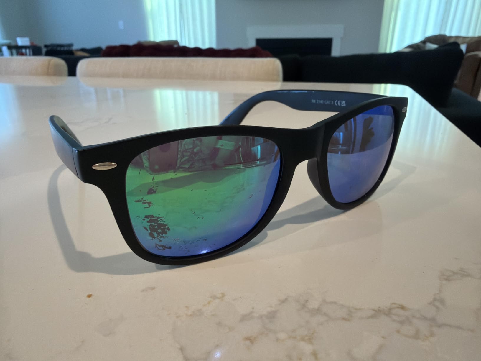 FEIDUSUN Sunglasses Men Polarized Sunglasses for Mens and Womens,Black Retro Sun Glasses Driving Fishing UV Protection customer photo 1