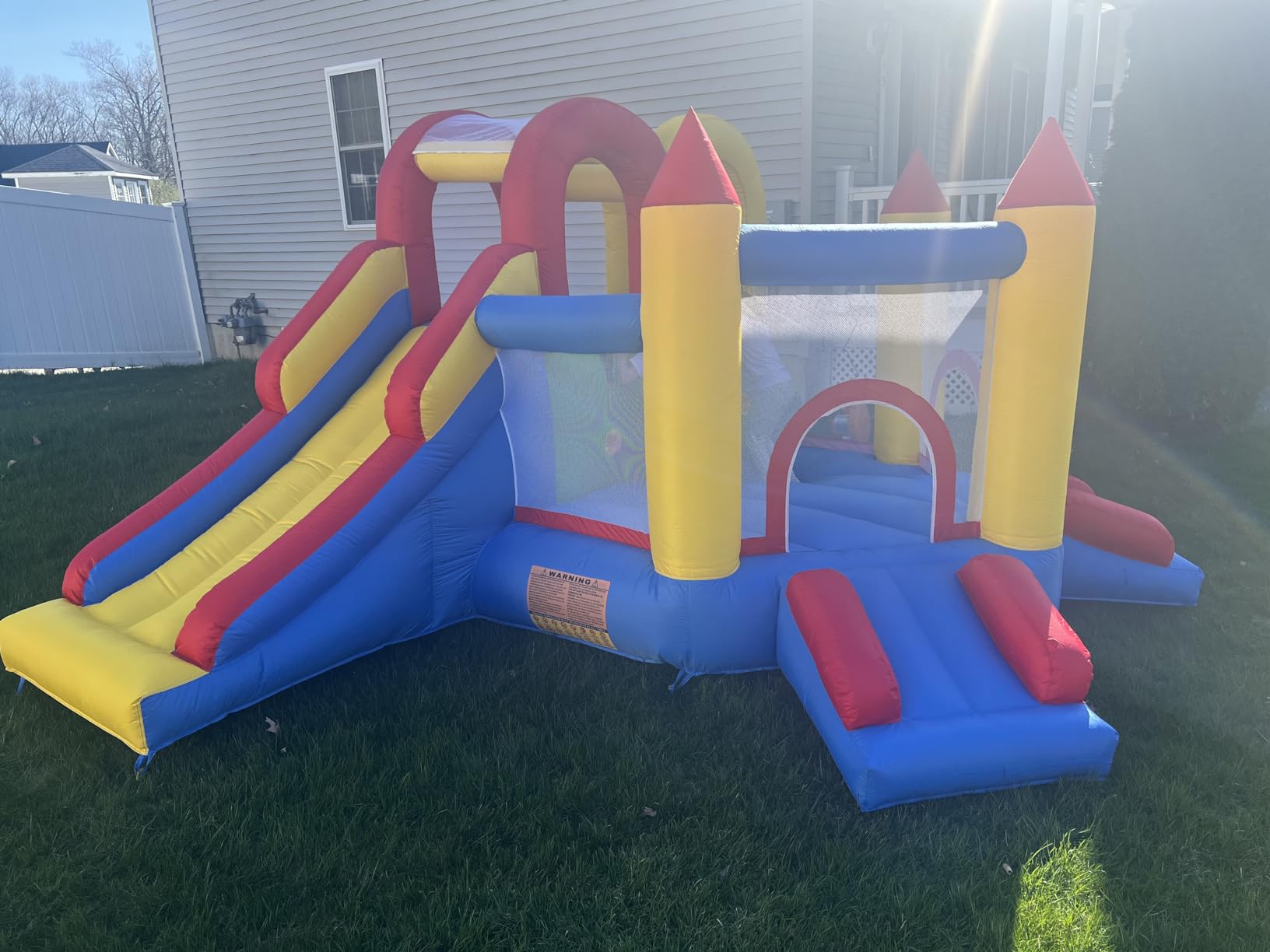 Umbalir Bounce House with 3 Slides & Extra Wide Double Climb Wall customer photo 2