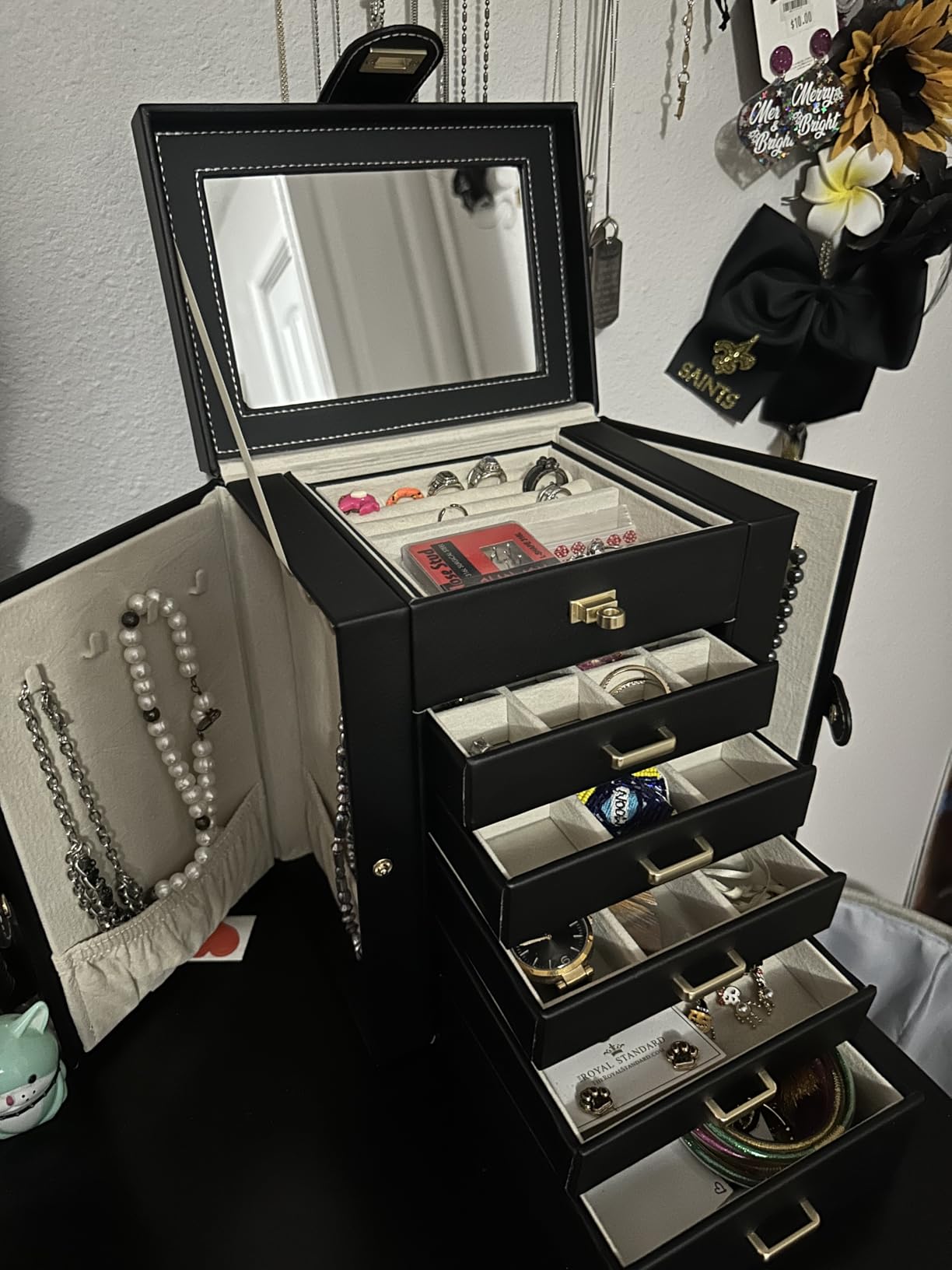 AKOZLIN 6-Tier Jewelry Box Organizer 5 Drawers Jewelry Storage Case customer photo 2
