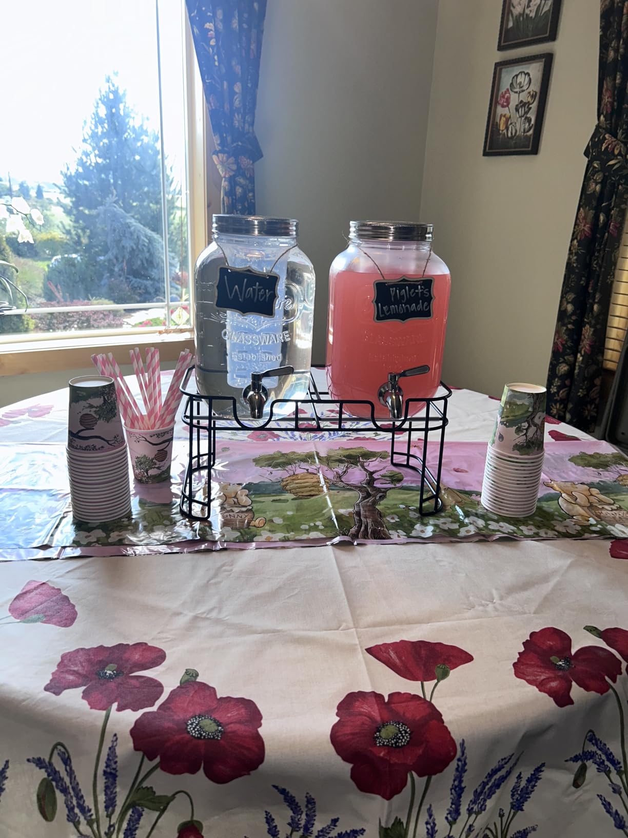 1 Gallon Glass Drink Dispensers For Parties 2PACK.Beverage Dispenser,Glass Drink Dispenser With Stand And Stainless Steel Spigot 100% Leakproof.Lemonade Dispenser With Ice Cylinder.Laundry Detergent customer photo 2