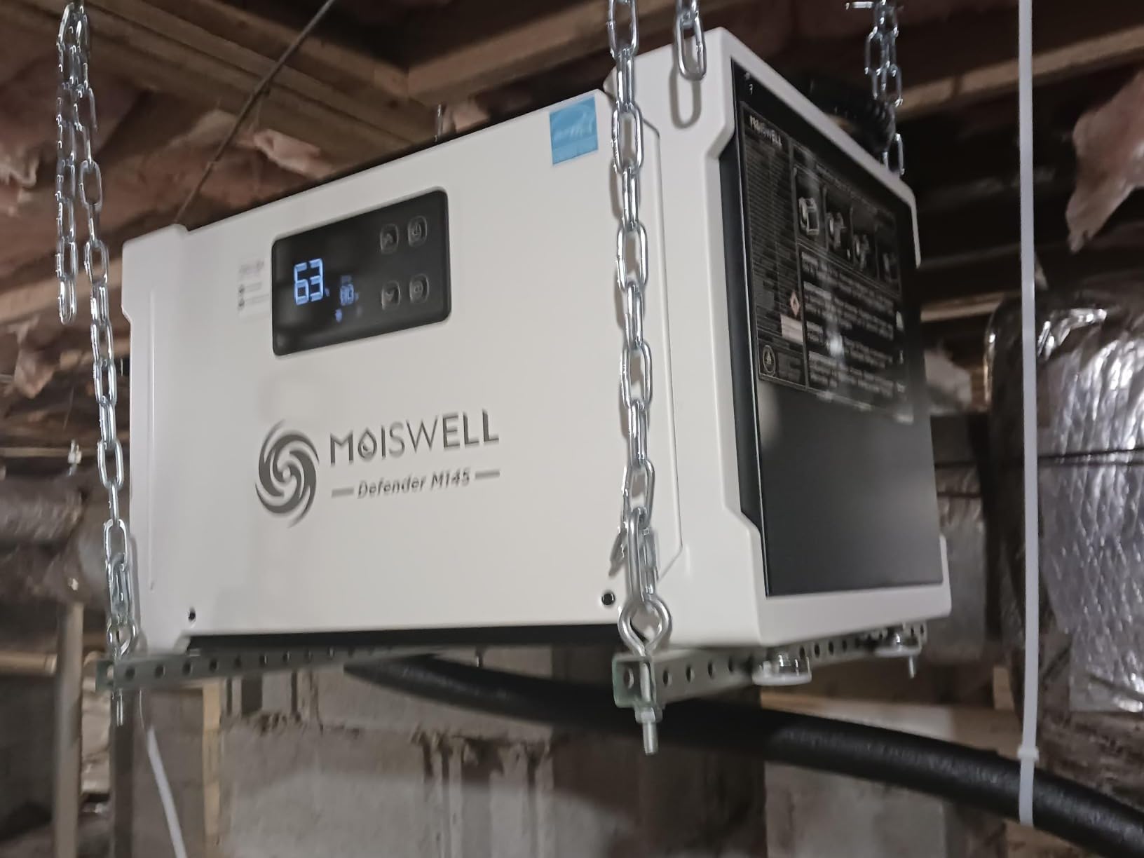155 Pint Commercial Dehumidifier with Drain Hose for Crawl Spaces customer photo 2