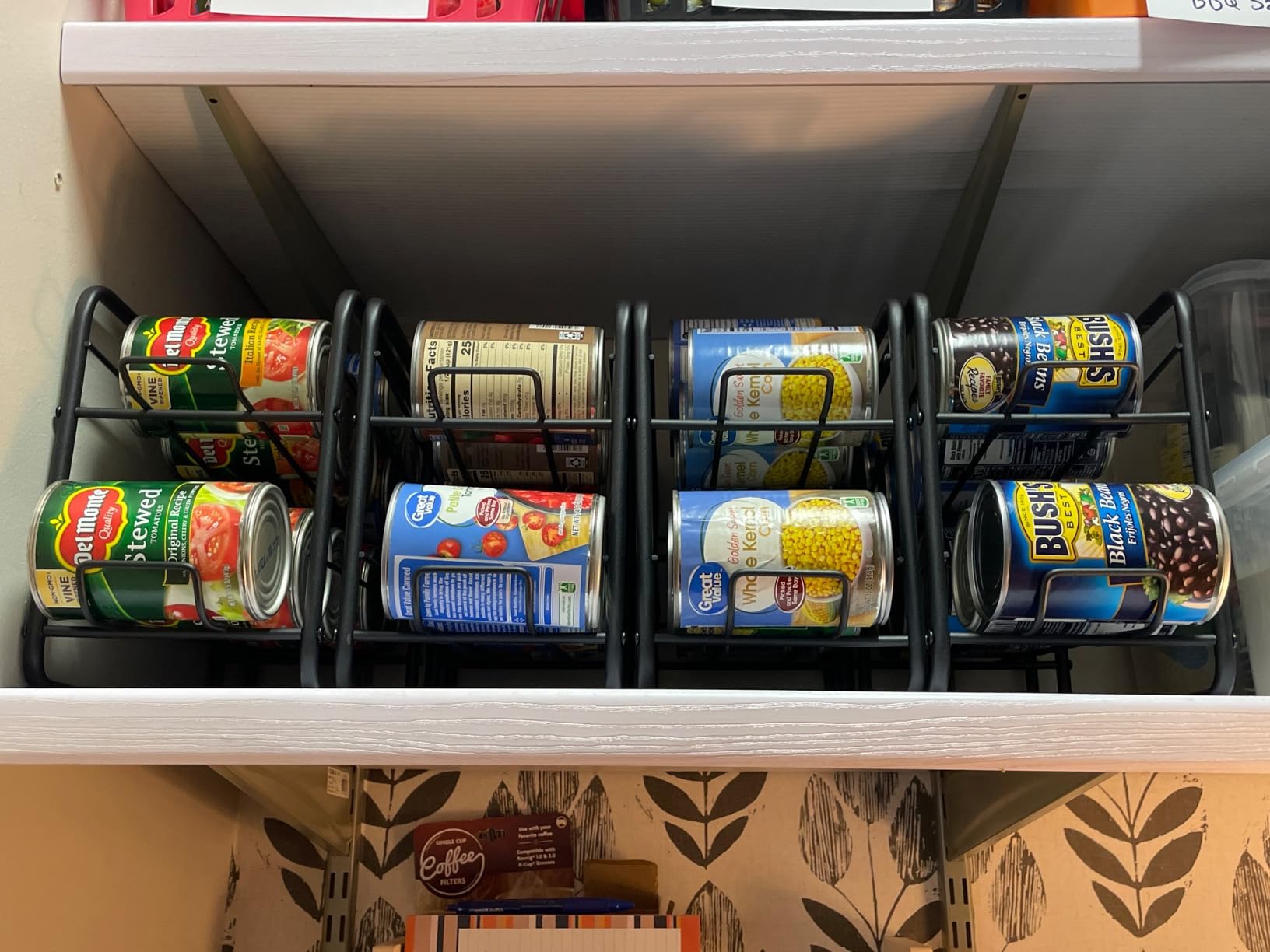MOOACE 4 Pack Can Organizer for Pantry, Stackable Soda Can Dispenser Rack customer photo 1