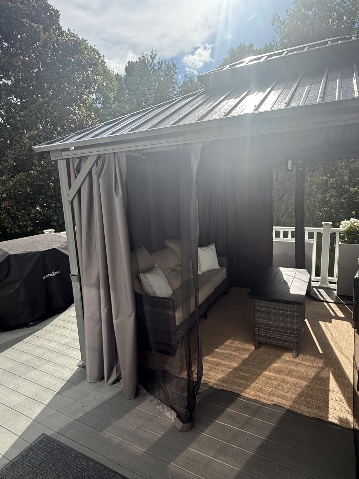 Domi 12'X14' Metal Outdoor Gazebo, Hardtop Gazebos for Patio, Backyard customer photo 1