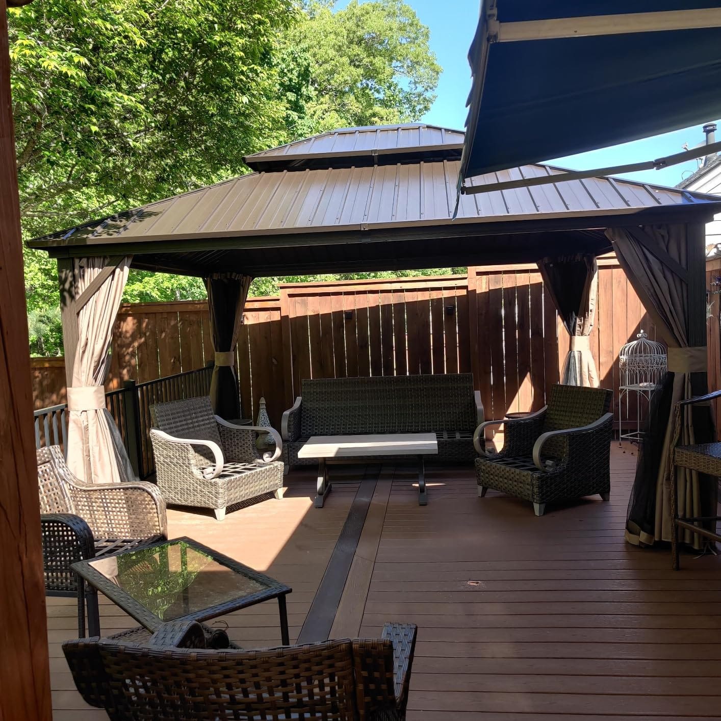 Domi 12'X14' Metal Outdoor Gazebo, Hardtop Gazebos for Patio, Backyard customer photo 2