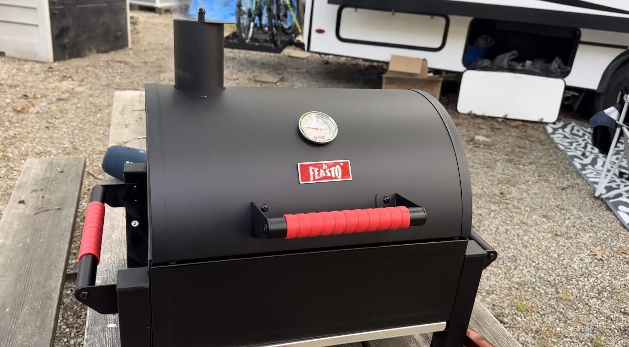 Feasto Portable Tabletop Charcoal Grill, 354 sq.in Cooking Area customer photo 2