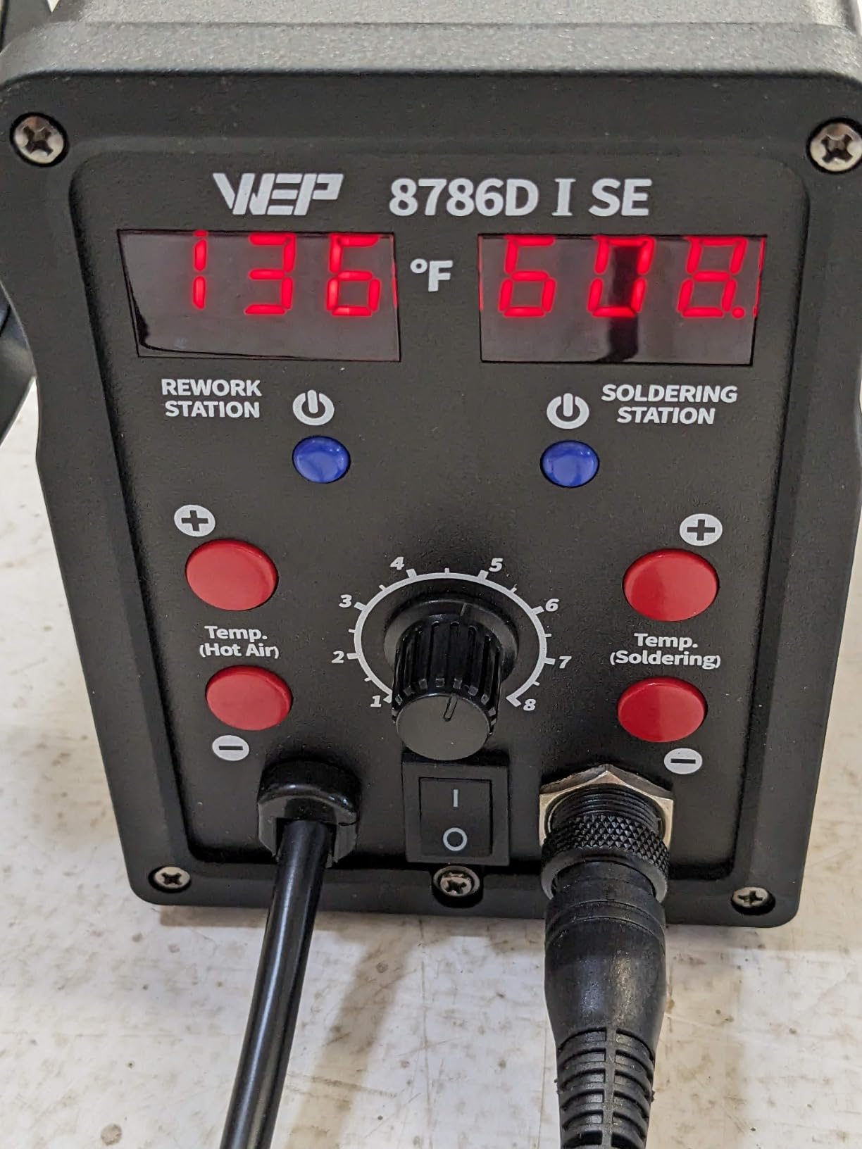 WEP 8786D-I SE Hot Air Soldering Iron Station Kit 2-IN-1 for Rework, Desoldering with Lead-Free Solder Wire, 5 Soldering Tips, 3 Hot Air Nozzles,Tweezers, Desoldering Pump customer photo 2