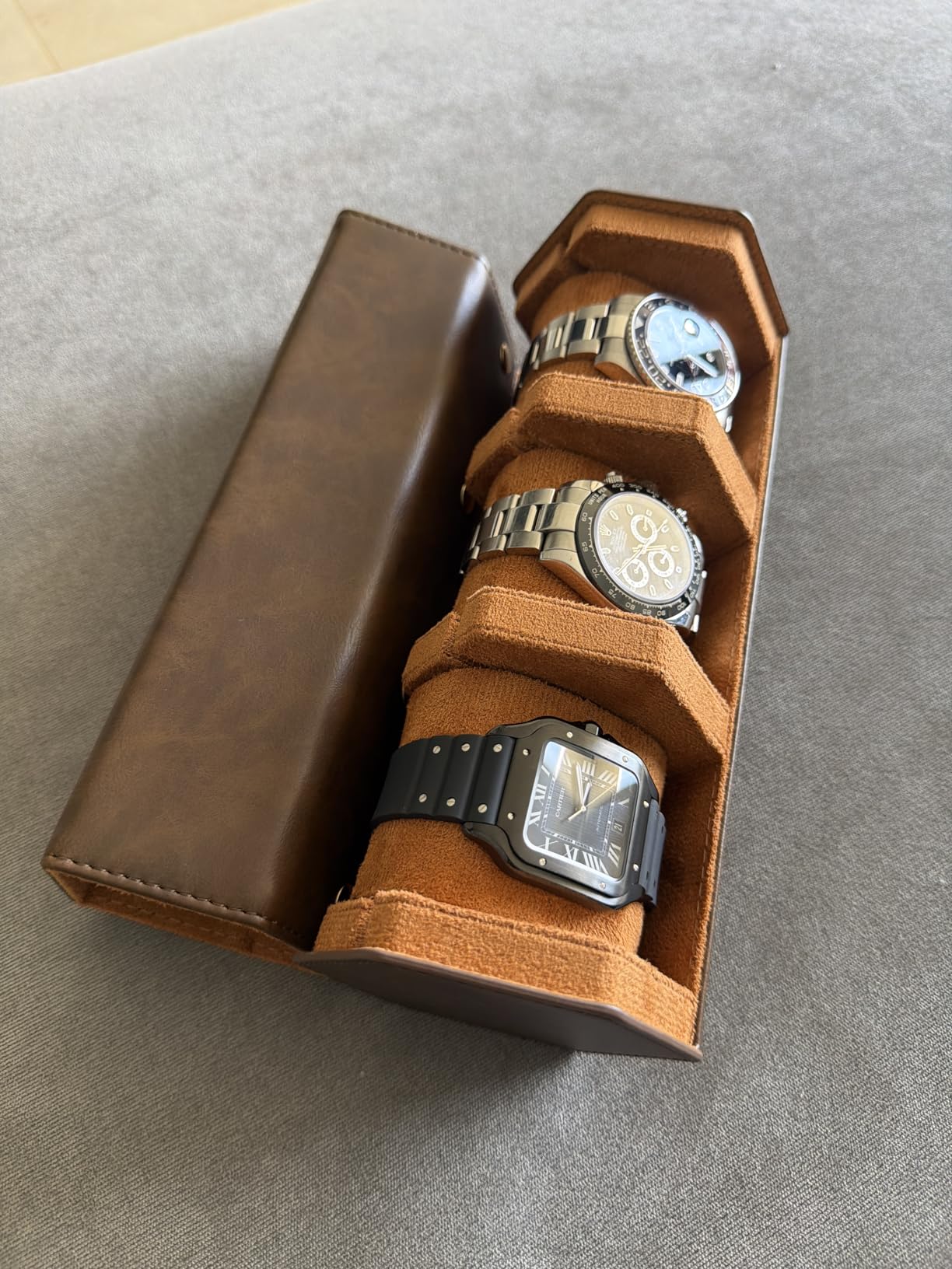Watch Roll Travel Case for Men and Women- 2 Watch Storage and Organizer customer photo 1