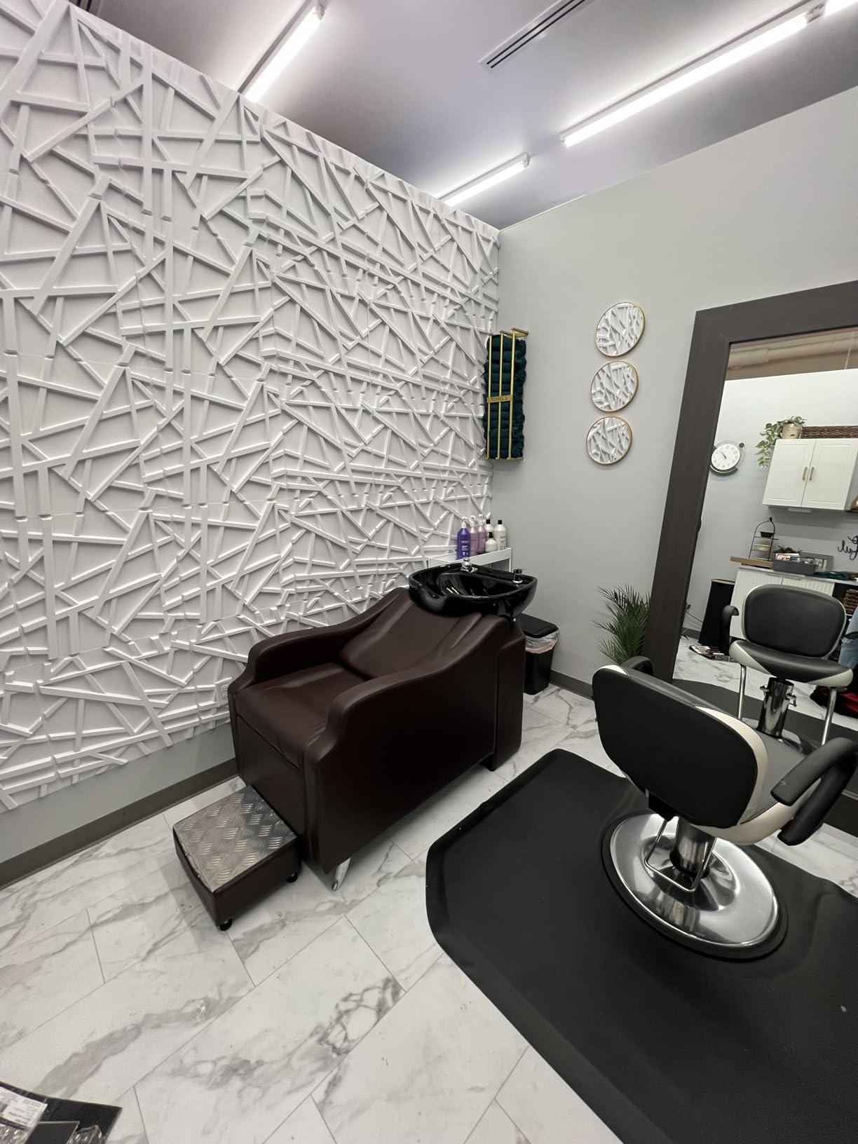 OmySalon Shampoo Backwash Unit with Large Porcelain Bowl, Salon Sink Hair Wash Chair Shampoo Station, Barbershop Beauty Spa Massage Hairdressing Equipment customer photo 1