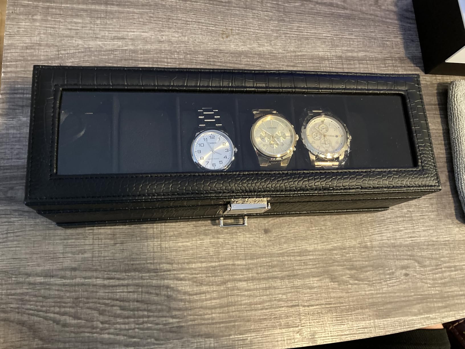 ProCase Watch Box, 6 Slot Watch Display Case with Drawer -Espresso customer photo 2
