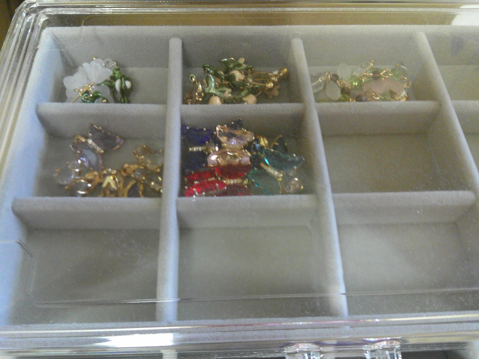 ProCase Earring Holder Organizer Jewelry Box with 5 Drawers, Grey customer photo 1
