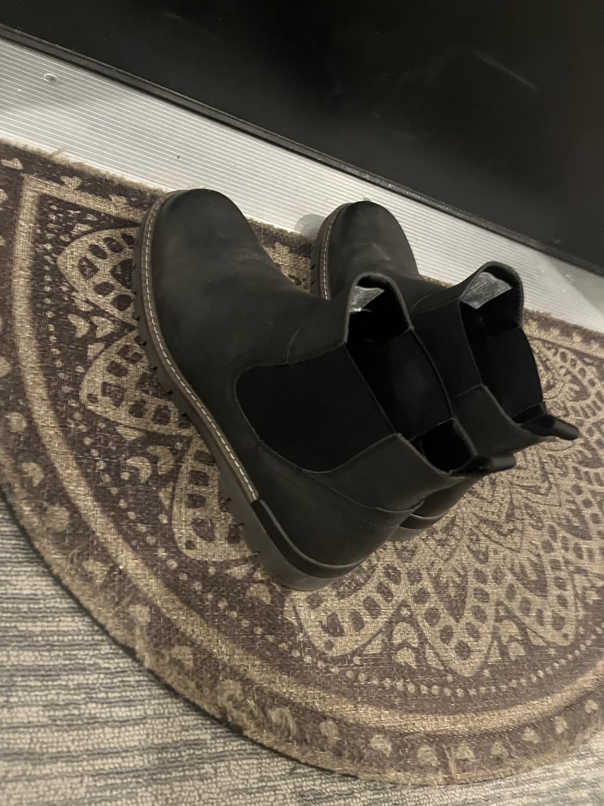 Jousen Men's Chelsea Boots Casual Slip On Ankle Boots with Memory Foam customer photo 1