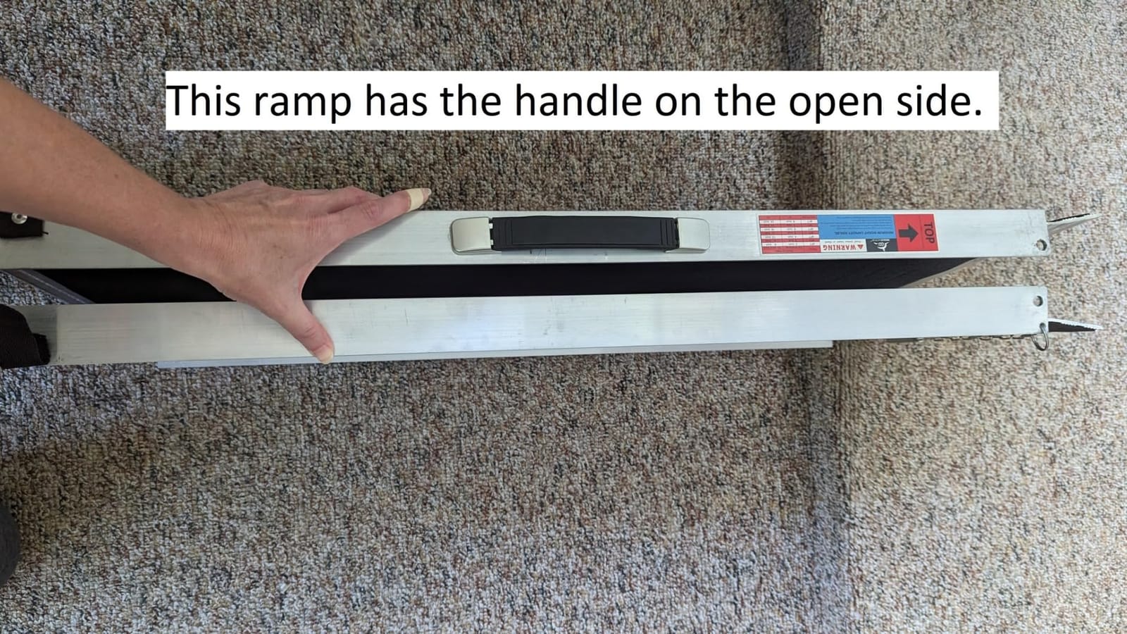WHALEMOTOR Portable Wheelchair Ramp 5FT, Anti-Slip Aluminum Folding Portable Ramp, Wheelchair Ramps for Home, Weight Capacity Up to 800 LBS, with Transition Plates Above and Below, Loading Dock Plates customer photo 1