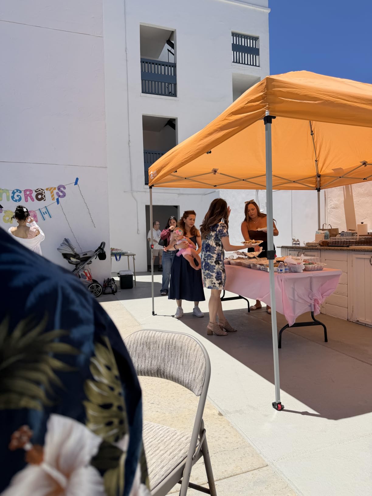 CROWN SHADES Canopy Tent 10x10 Pop Up Canopy with Side Pockets, Grid White customer photo 2