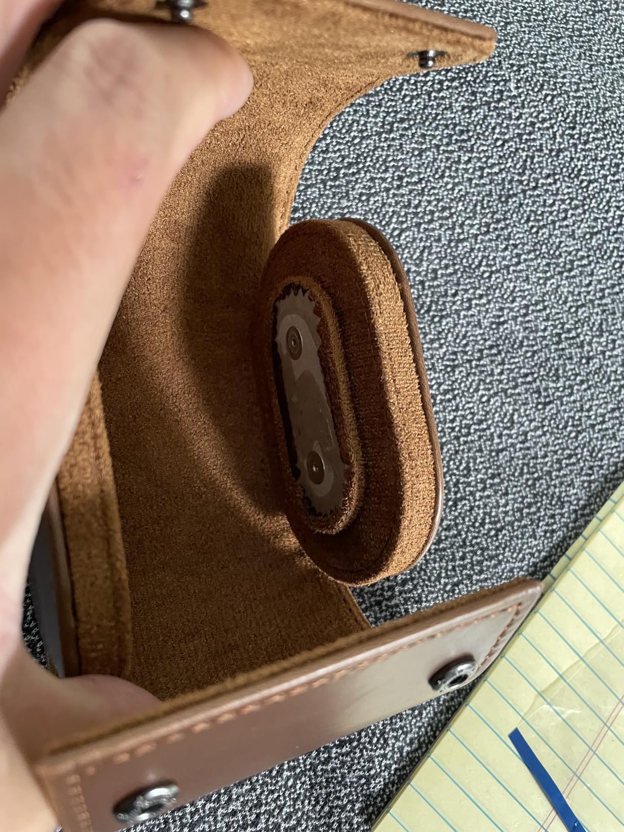 MR.OKAY 2 Watch Travel Case-Classic Leather Watch Case With Superb Texture.Portable Watch Roll Or Organizer For Storage And Display. Best Travel Gift for Men,All Handcrafted By Artisans. customer photo 1