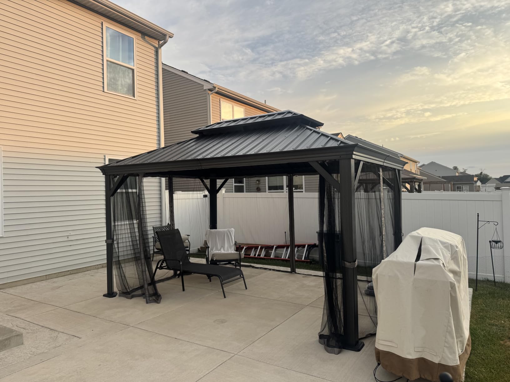 Kozyard Alexander 12' x 14' Hardtop Gazebo, Aluminum Frame customer photo 1