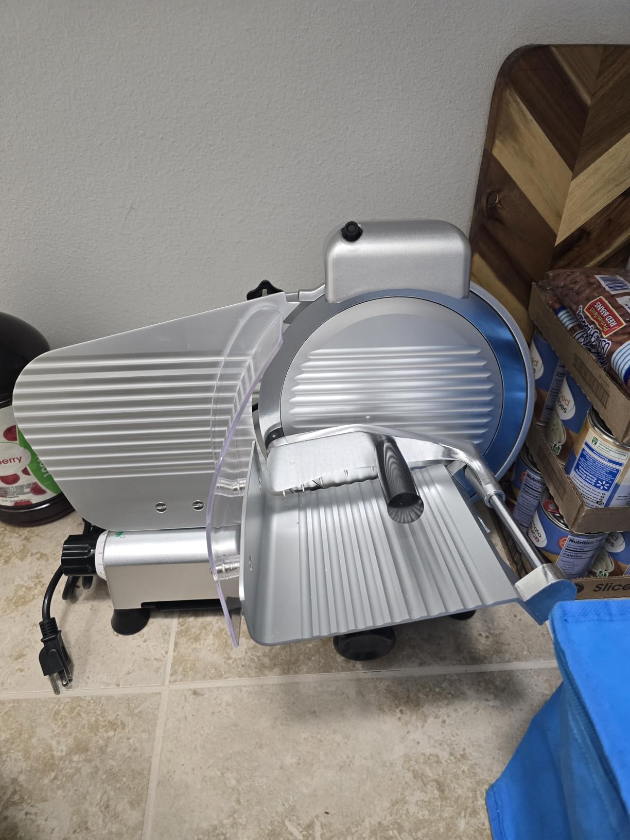 10-inch Commercial Meat Slicer 240W 0-13mm Semi-Auto Low Noise customer photo 1
